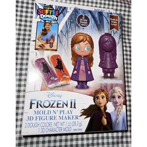 Frozen 2 “Anna” Disney Soft Dough Two Colors and One 3D Figure Maker Cra-Z-Art